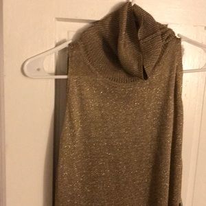 Floor length golden gown